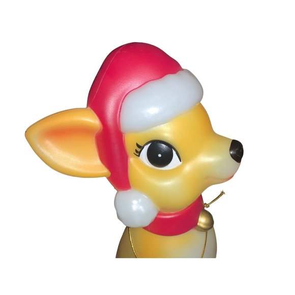 Holiday Time Reindeer Blow Mold Table Top Eleven Inch - Picture 4 of 15